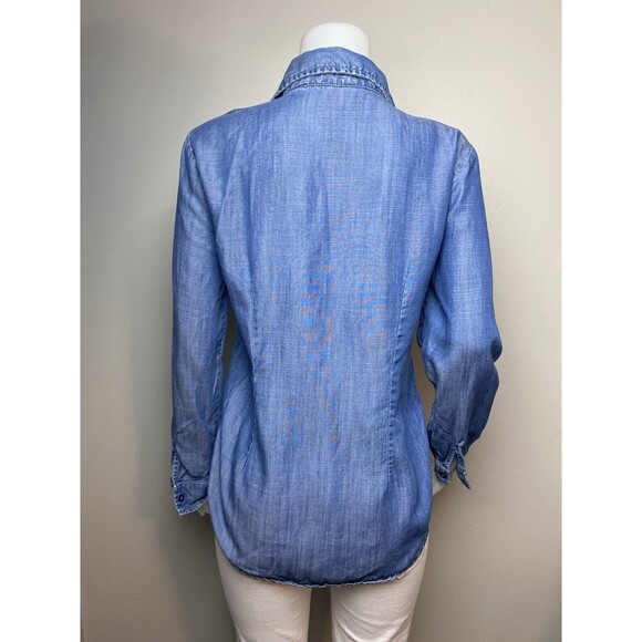 F. North Style Shirt M Embroidered Multicolor Blouse Long Sleeve Collared - Picture 4 of 7